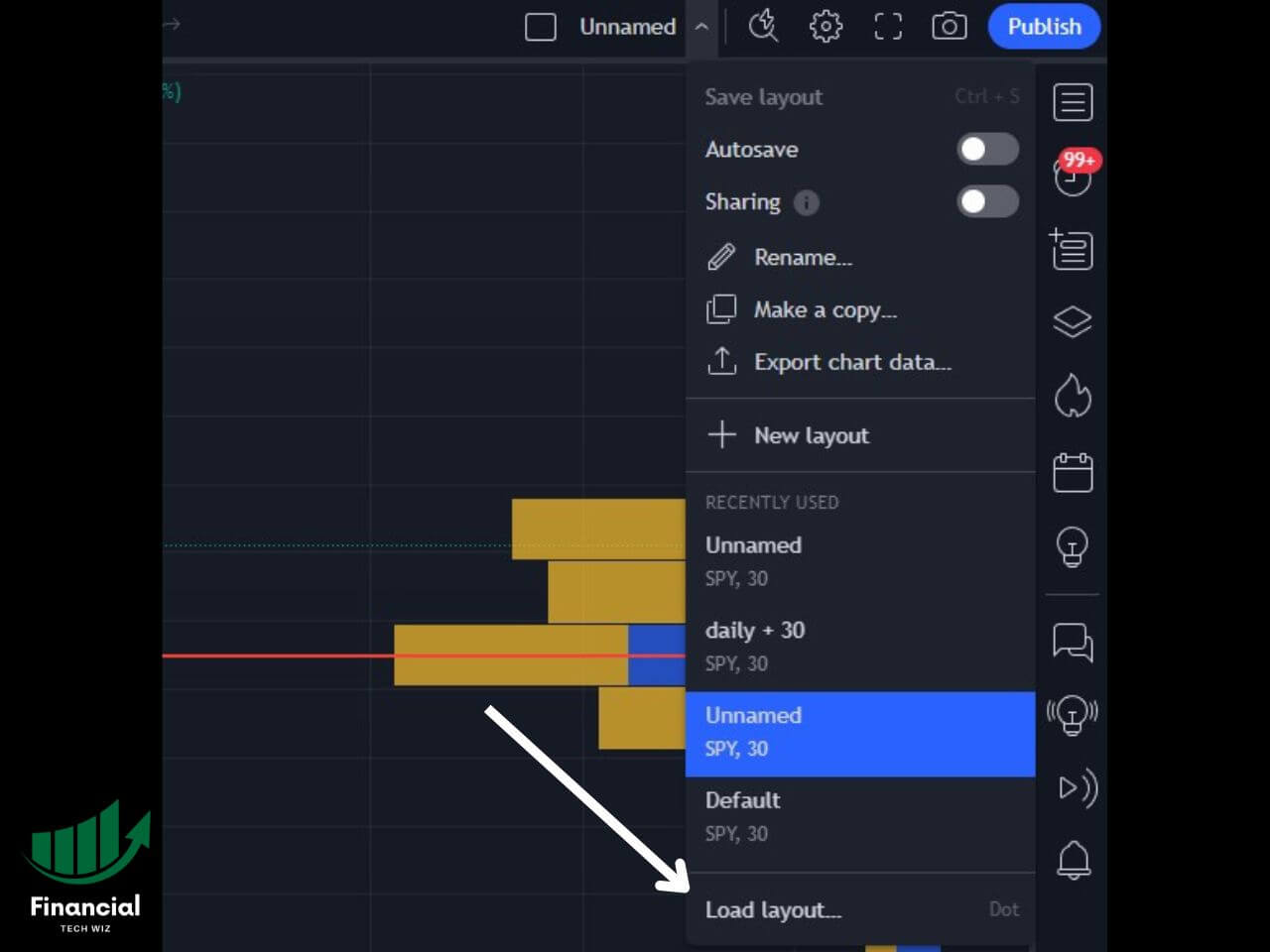 how to load tradingview layout