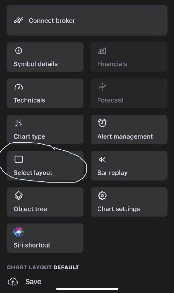 tradingview app select layout