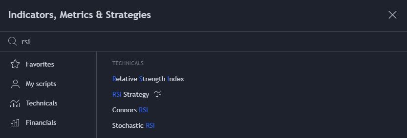 tradingview rsi