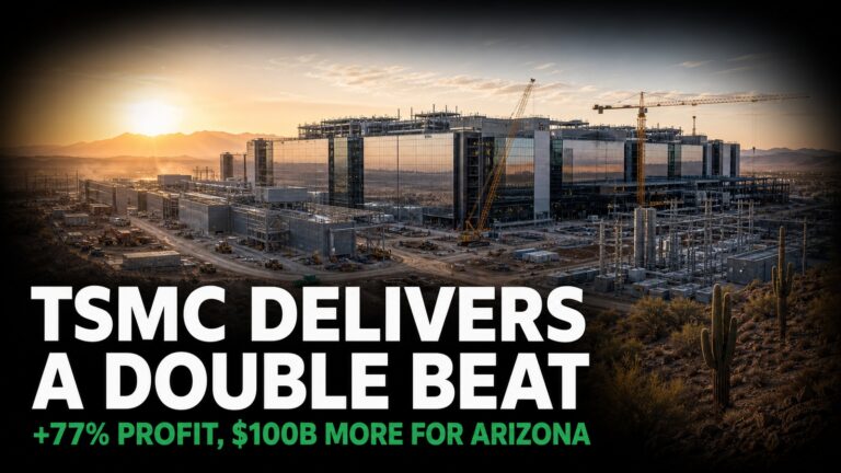 TSMC semiconductor fab expansion in Arizona with Q2 double-beat earnings headline
