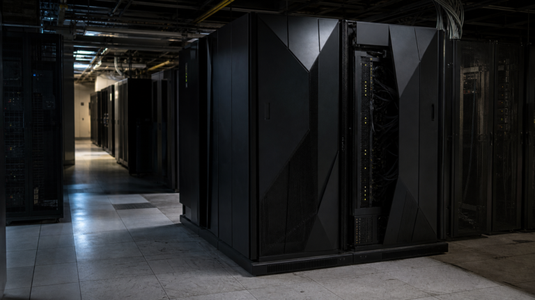 Enterprise mainframe in a data center after IBM's preliminary second-quarter earnings warning